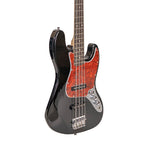 YJB-20P P2 BK BAJO ELÉCTRICO 4 CUERDAS JAZZ BASS BLACK CON PICKGUARD NACARADO BLANCO
