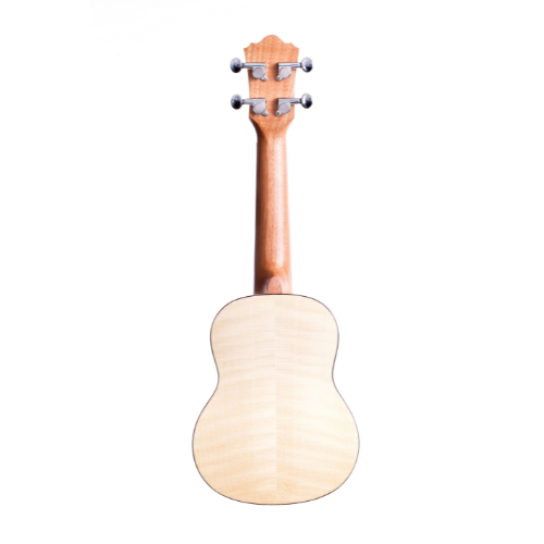 KU-SCFM-S UKELELE SOPRANO TAPA SOLIDA DE CEDRO AROS Y FONDO DE MAPLE FLAMEADO CON FUNDA
