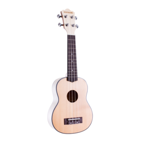 KU-SCFM-S UKELELE SOPRANO TAPA SOLIDA DE CEDRO AROS Y FONDO DE MAPLE FLAMEADO CON FUNDA