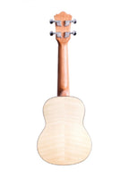 KU-SCFM-S UKELELE SOPRANO TAPA SOLIDA DE CEDRO AROS Y FONDO DE MAPLE FLAMEADO CON FUNDA