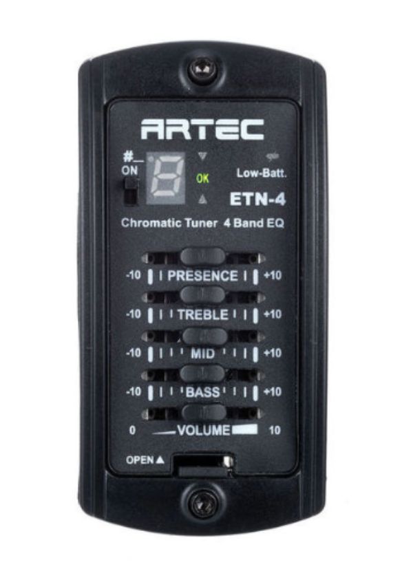 ETN-4 ECUALIZADOR ACTIVO 4 BANDAS CON AFINADOR DIGITAL CROMÁTICO