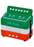 CX-A024 ACORDEÓN PARA NIÑO 2 BAJOS 7 BOTONES COLOR BANDERA ITALIA