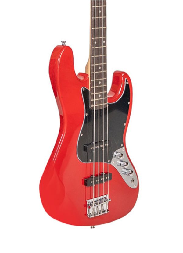 YJB-20P P2 MRD BAJO ELÉCTRICO 4 CUERDAS JAZZ BASS CON PICKGUARD NACARADO BLANCO