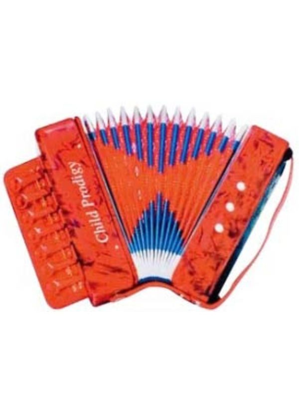 CX-A022 ACORDEÓN PARA NIÑOS 2 BAJOS 7 BOTONES COLOR BORRAVINO
