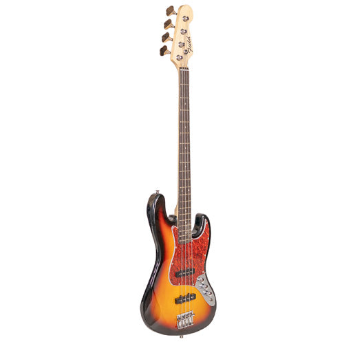 YJB-20P P2 3TS BAJO ELÉCTRICO 4 CUERDAS JAZZ BASS CON PICKGUARD NACARADO BLANCO