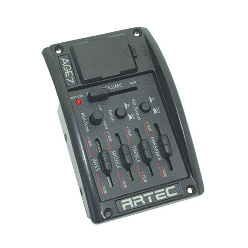 AGE-7 ECUALIZADOR ACTIVO 4 BANDAS CON CONTROL MID-TUNE, SWITCH FILTRO DE CORTE Y SWITCH DE EQ