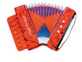 CX-A022 ACORDEÓN PARA NIÑOS 2 BAJOS 7 BOTONES COLOR BORRAVINO