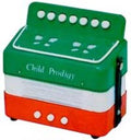 CX-A024 ACORDEÓN PARA NIÑO 2 BAJOS 7 BOTONES COLOR BANDERA ITALIA