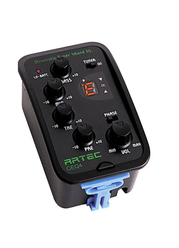 CEQ4 ECUALIZADOR 4 BANDAS CON AFINADOR DIGITAL CROMÁTICO Y SWITCH DE PHASE ANTI FEEDBACK