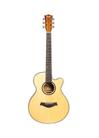 YWAG-109SW EC GUITARRA ACÚSTICA CON TAPA MACIZA DE SPRUCE. CON ECUALIZADOR ARTEC CEQ4