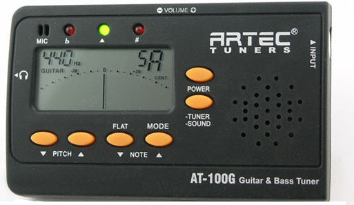 AT-100G AFINADOR DE GUITARRA Y BAJO